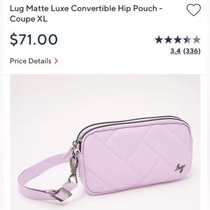 Lug Matte Luxe Convertible Hip Pouch - Coupe XL - Sugar Plum Ice Pop